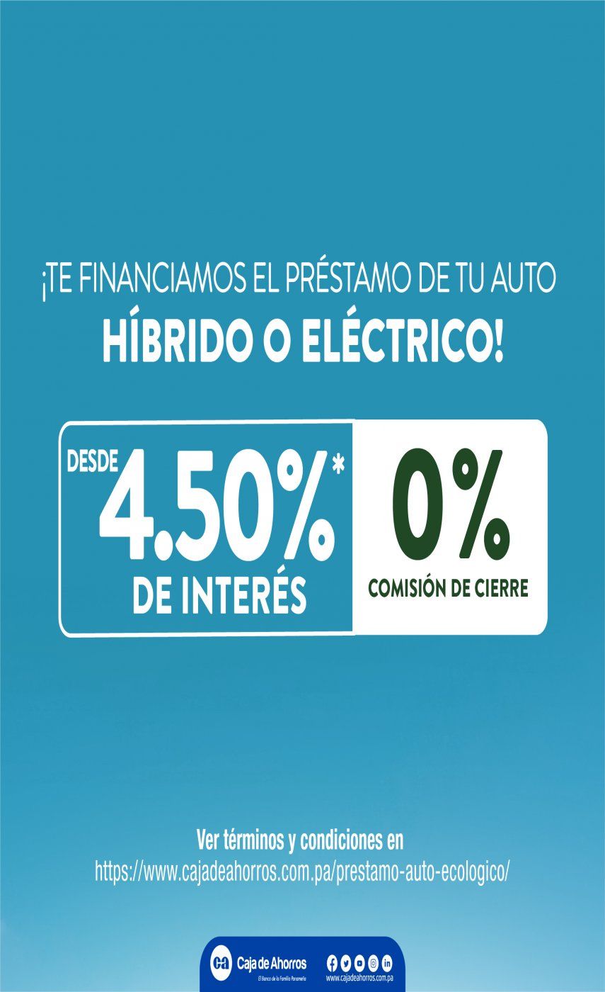 Caja de Ahorros promueve la preservación del medio ambiente a través de su financiamiento de autos ecológicos