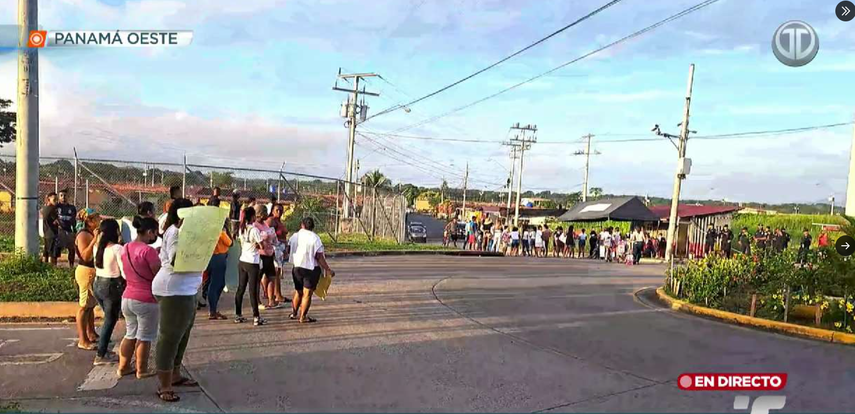 Cierre y protesta en Panamá Oeste