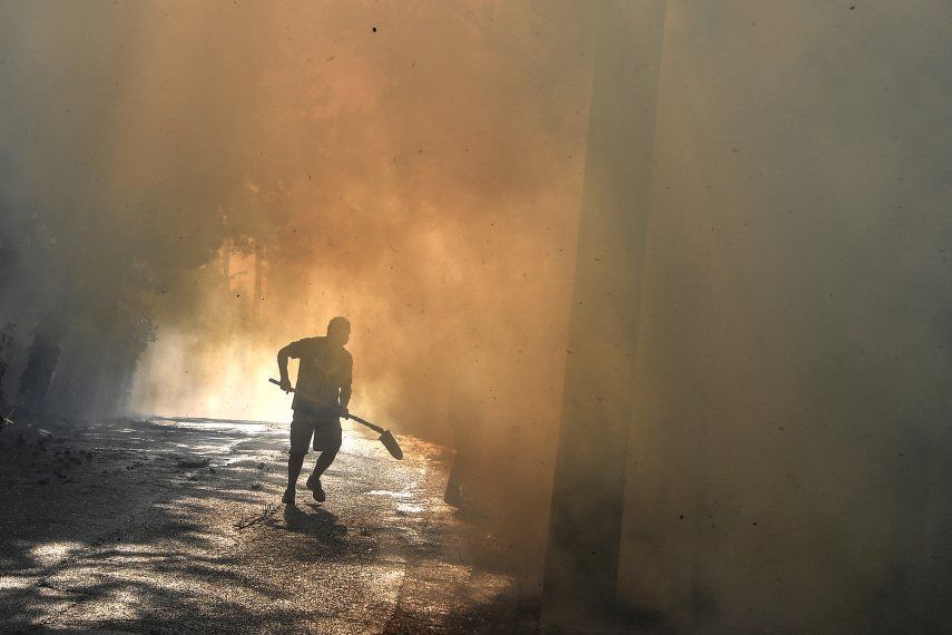 Incendios forestales continuaban devorando miles de hectáreas en Grecia﻿.