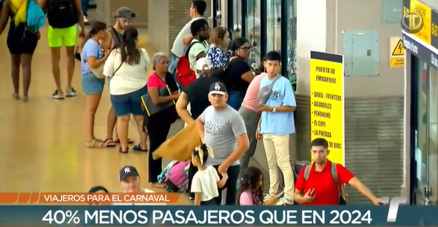 Menos afluencia de pasajeros durante los carnavales de 2025