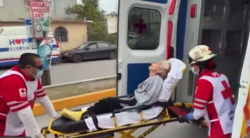 La señora fue trasladada al Hospital General Alfredo Pumarejo, Matamoros, México. La señora fue trasladada al Hospital General Alfredo Pumarejo, Matamoros, México.