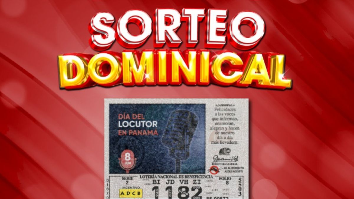 Resultados Lotería Nacional de Panamá del domingo 8 de junio de 2025.
