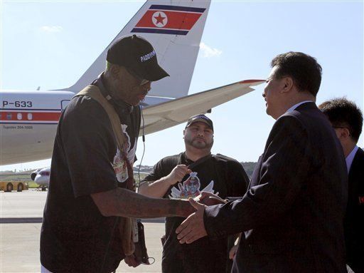 Rodman es recibido por Kim en Corea del Norte