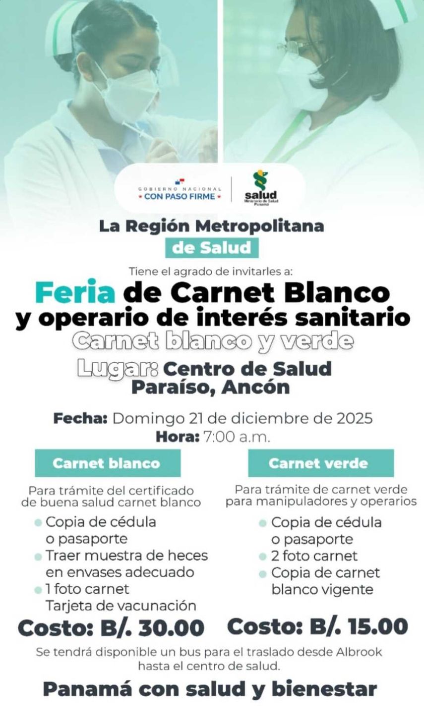 Feria de carnet blanco en Paraíso. Feria de carnet blanco en Paraíso. 