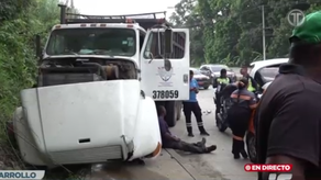 Accidente en la vía Centenario
