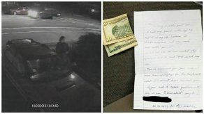 Ladrona accidental devuelve coche con disculpa y dinero
