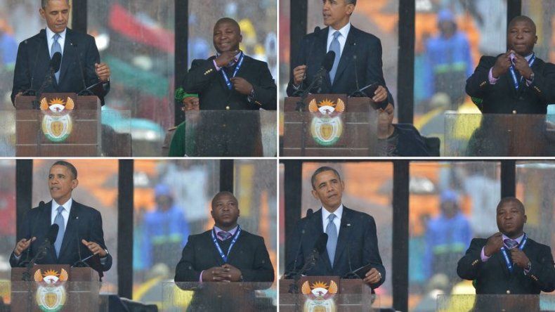 Intérprete en ceremonia de Mandela, un impostor