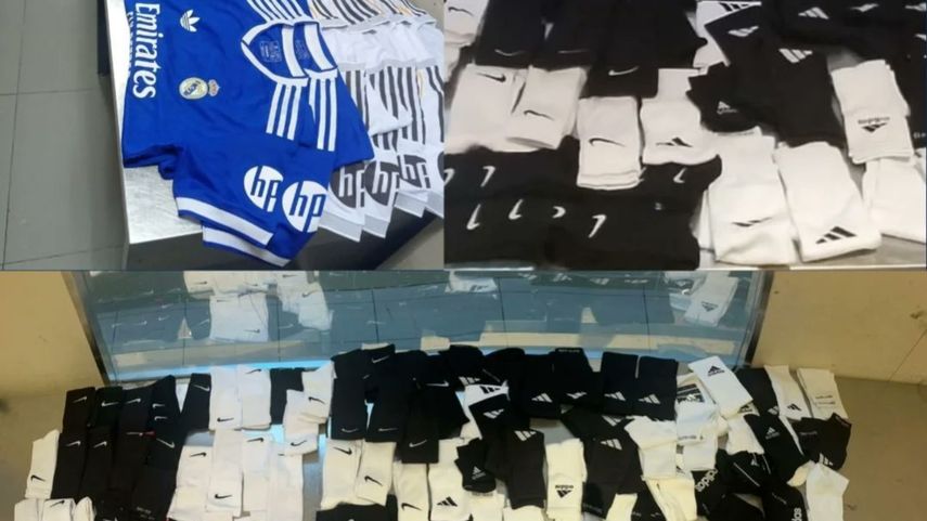 Aduanas detectó presuntos casos de falsificación de ropa.