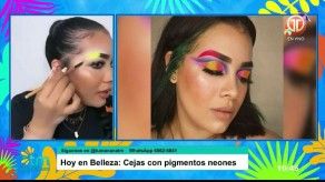 Cejas con pigmentos neones