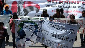 Indígenas protestan en Ministerio de Ambiente por muerte de activista hondureña