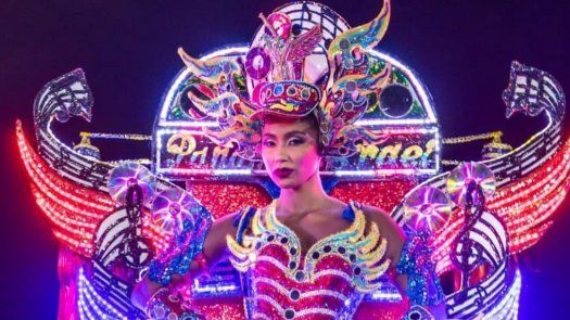 Brenda Smith con el diseño de Diablo Rojo en el concurso de Traje Típico en el Miss Universo 2021.