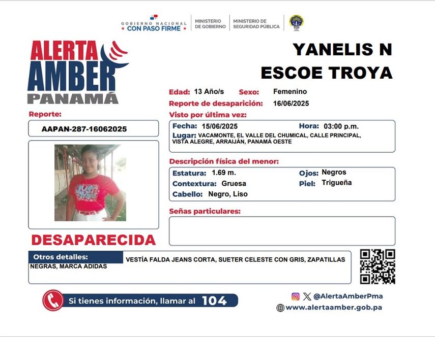 Activan Alerta Amber Por desaparición de menor.