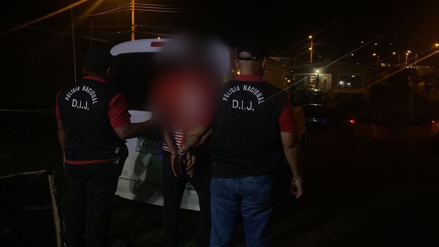 Vistas de la aprehensión del sospechoso en Villa Grecia