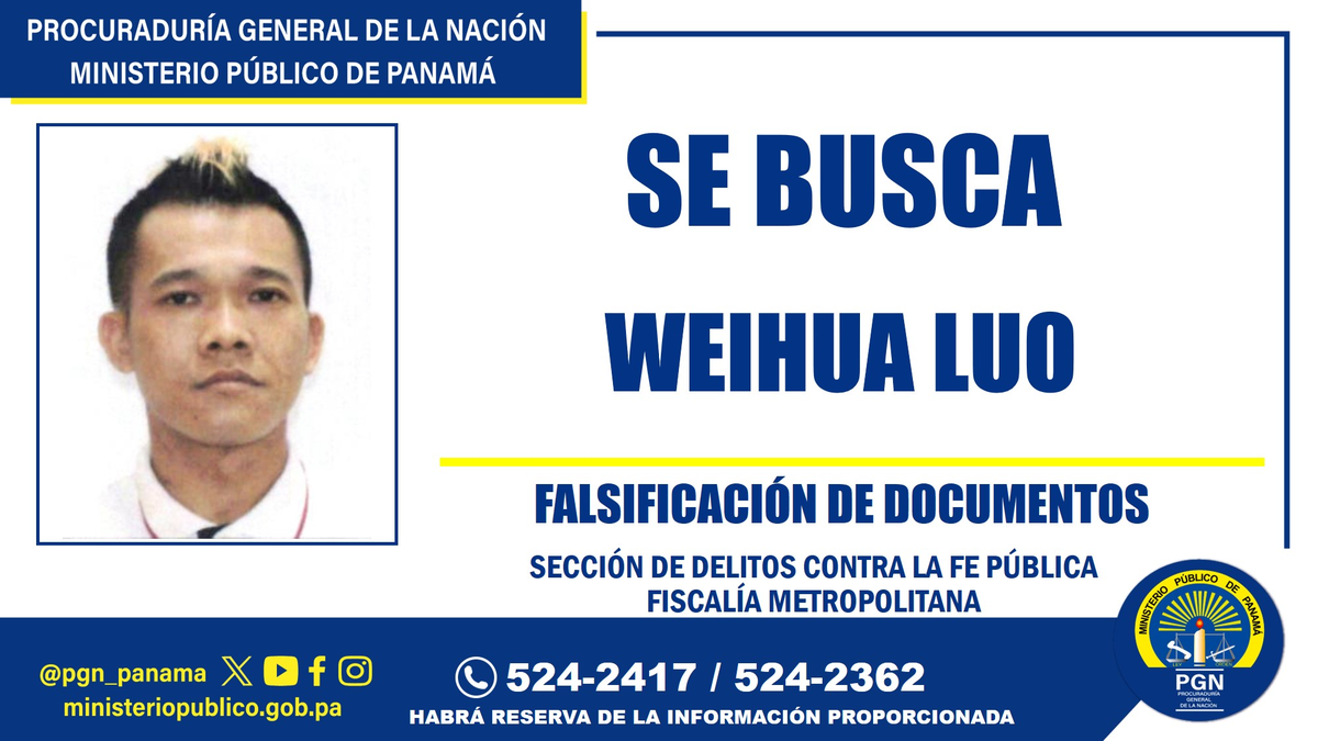 Ministerio Público busca a ciudadano chino por presunta falsificación de documentos