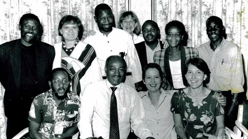 Periodistas que participaron del encuentro en Windhoek, Namibia, en 1991, donde se hizo un llamamiento