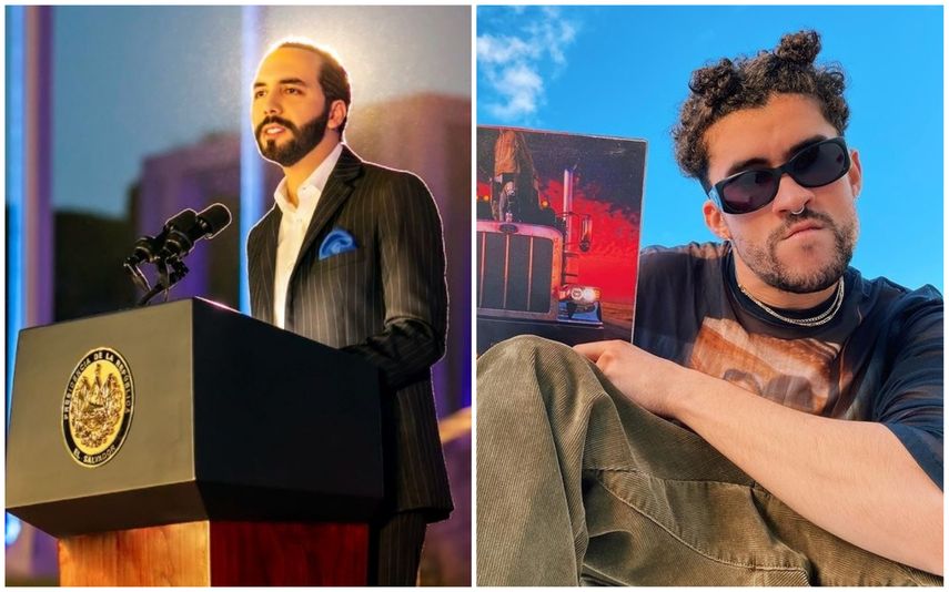 Composición de fotos de Nayib Bukele