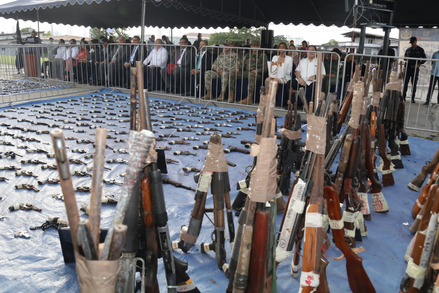 Destruyen más de mil armas de fuego del Programa de Entrega Voluntaria