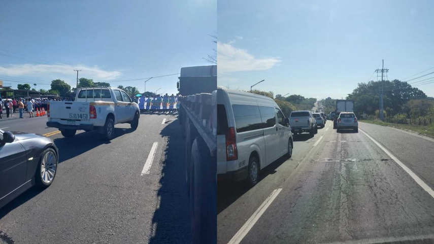 Reabren vía en San Carlos luego de protesta de moradores y estudiantes.