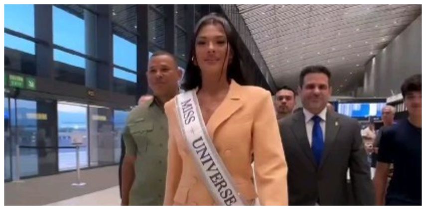 Sheynnis Palacios a su llegada a Panamá.