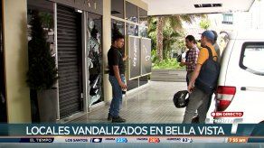 Establecimientos comerciales fueron vandalizados en Bella Vista