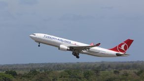 Avión de la aerolínea Turkish Airlines.