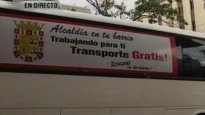 Critican afiche en nuevos buses de Alcaldía por supuesto proselitismo