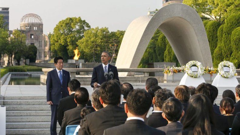 Obama hace histórica visita a Hiroshima y pide un mundo sin armas nucleares