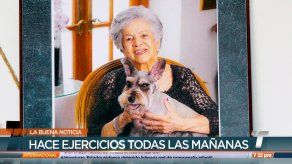 Abuela centenaria celebra cada minuto de su vida