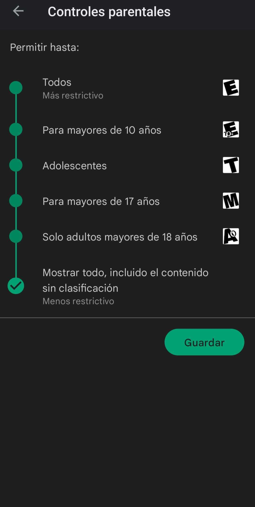 Permite el contenido a descargar.