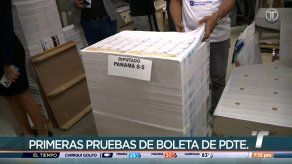 Muestran las primeras pruebas de la papeleta para el cargo de presidente