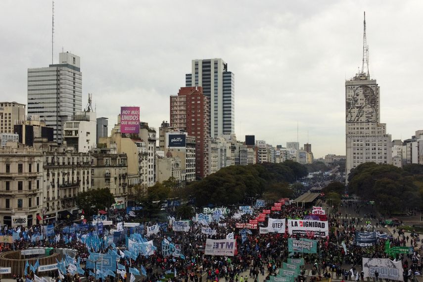 Manifestación contra la inflación