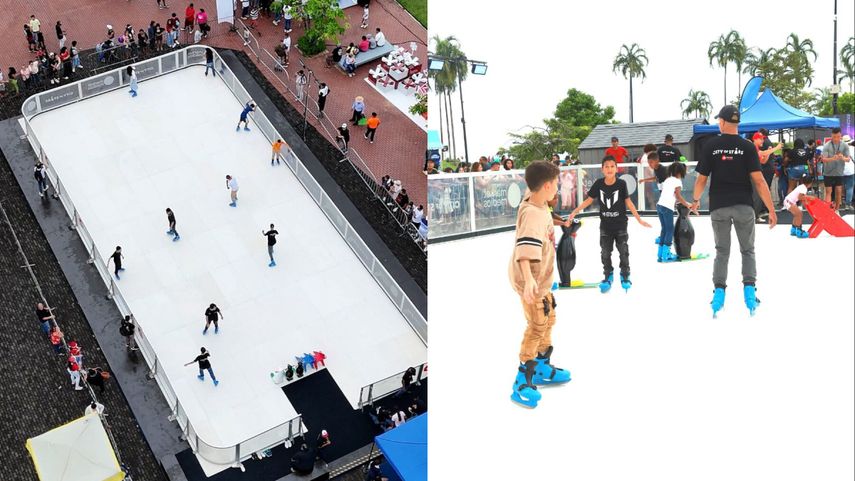 Este año en Panamá esta disponible la Pista de Patinaje en la Cinta Costera.