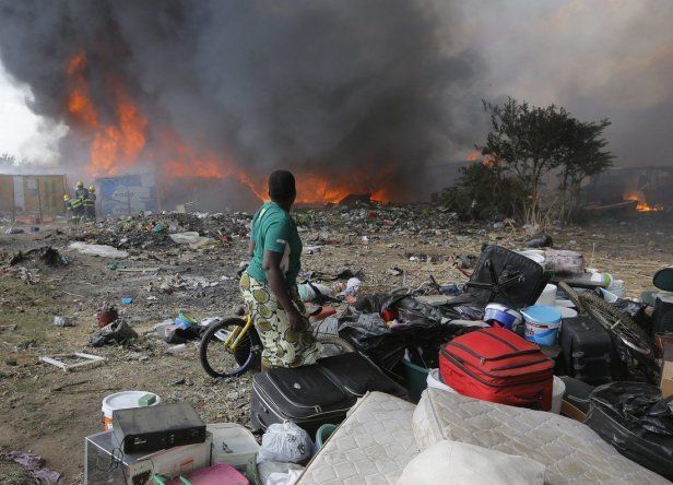 Incendio en Sudáfrica