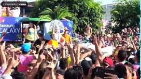 Topón del culeco de Año Nuevo en Las Tablas