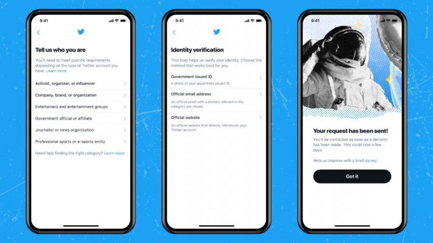 Twitter solo aprobará la verificación de quienes formen parte de las categorías que definió.