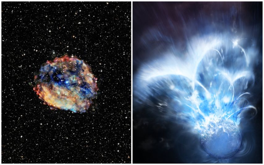 El análisis del fenómeno ha permitido estimar que el volumen de la llamarada fue similar o incluso mayor al de la propia estrella de neutrones.