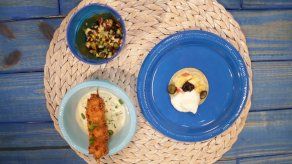 Brochetas de pollo y postre de manzana - Jenny