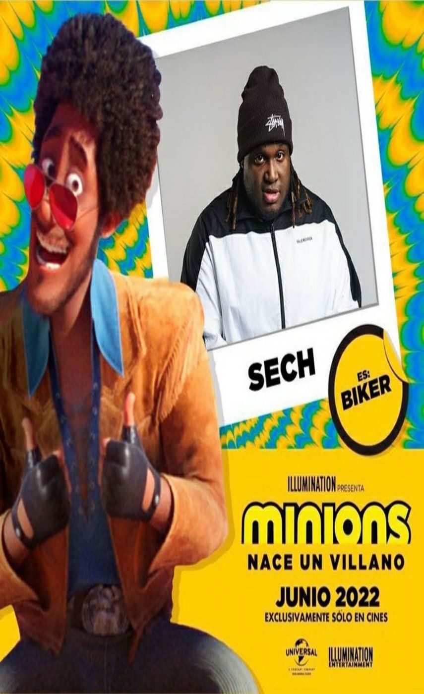 Sech incursiona en el cine, interpreta a Biker en Minions: Nace un Villano