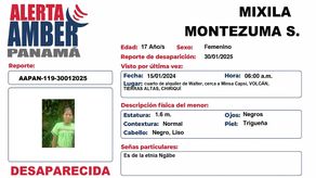 Activan Alerta Amber por desaparición de una menor en la provincia de Chiriquí