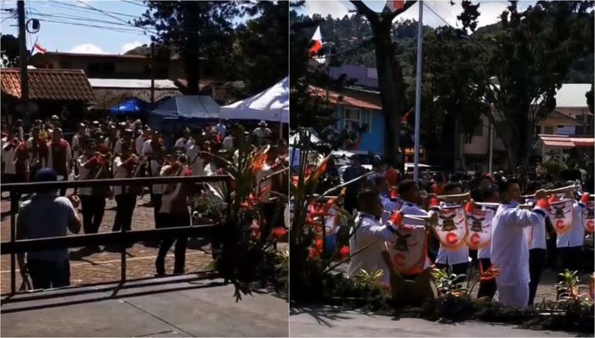 Desfile en el distrito de Boquete.