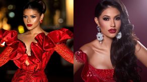 María Fernanda Tejada Chanis, reina de Calle Arriba de Las Tablas 2024 y Lía Victoria Borrero III, reina de Calle Abajo de Las Tablas 2024.