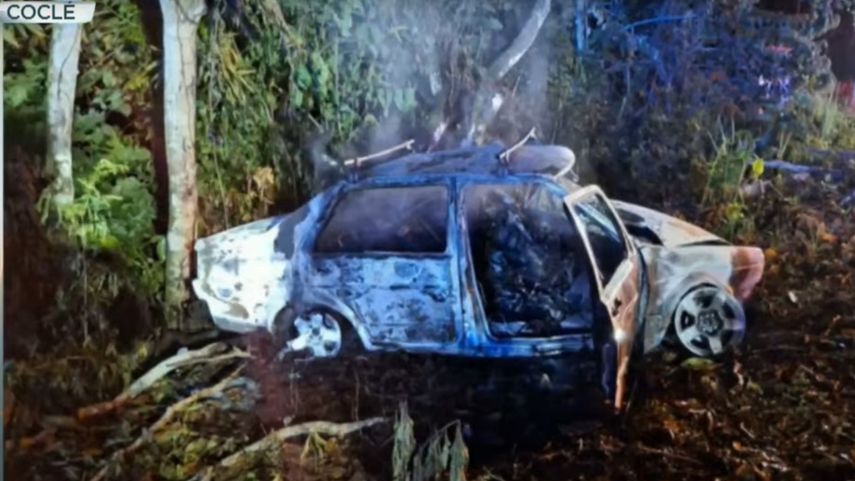 Accidente en Penonomé deja una persona calcinada y seis heridos en el sector de Sagrejá.