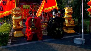 Inauguración del Festival de las Lámparas en el Parque V Centenario.