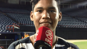 Santeño Gamaliel González Campeón bate del Béisbol Juvenil