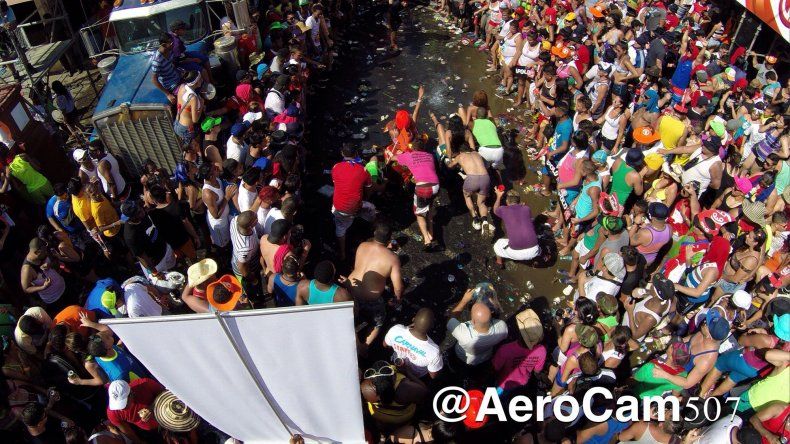 Imágenes aéreas del primer día de culecos en Las Tablas