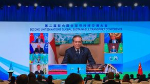 El presidente panameño, Laurentino Cortizo, participó en la Segunda Conferencia Mundial de las Naciones Unidas sobre el Transporte Sostenible.
