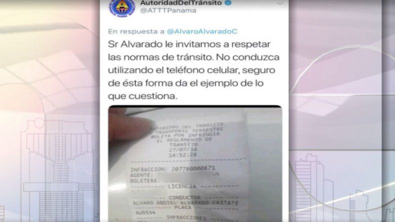 ATTT publica boleta impuesta a periodista Alvarado ante críticas, gremios exigen aclaración