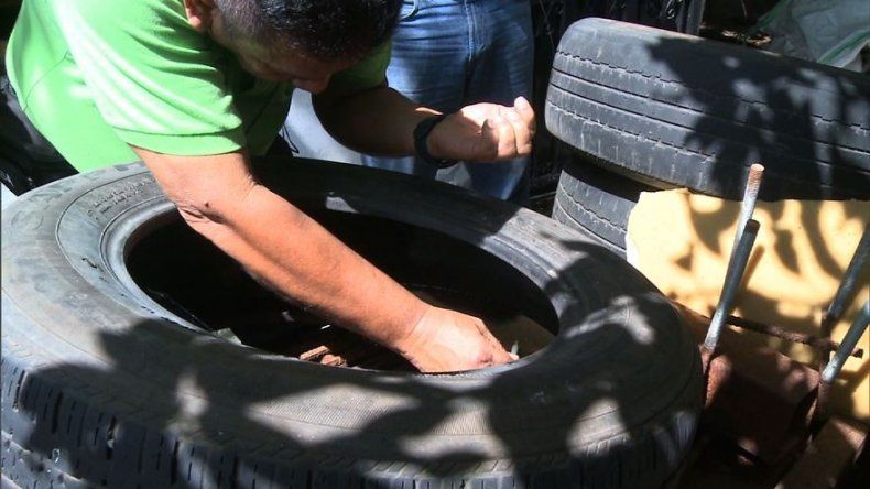 Chatarra y viejos enseres encontrados en operativo contra el dengue en Las Mañanitas