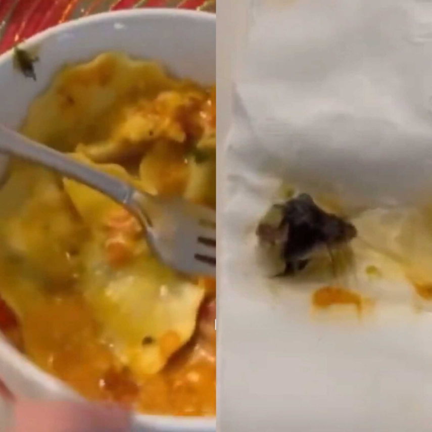 ¡Horroroso! Joven encuentra una cabeza de ratón en su ravioli