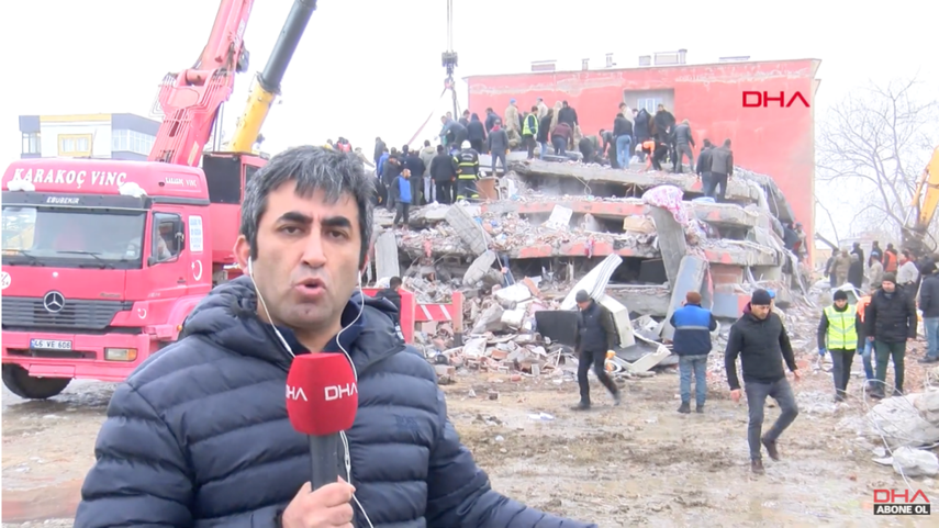 Periodista en terremoto en Turquía y Siria